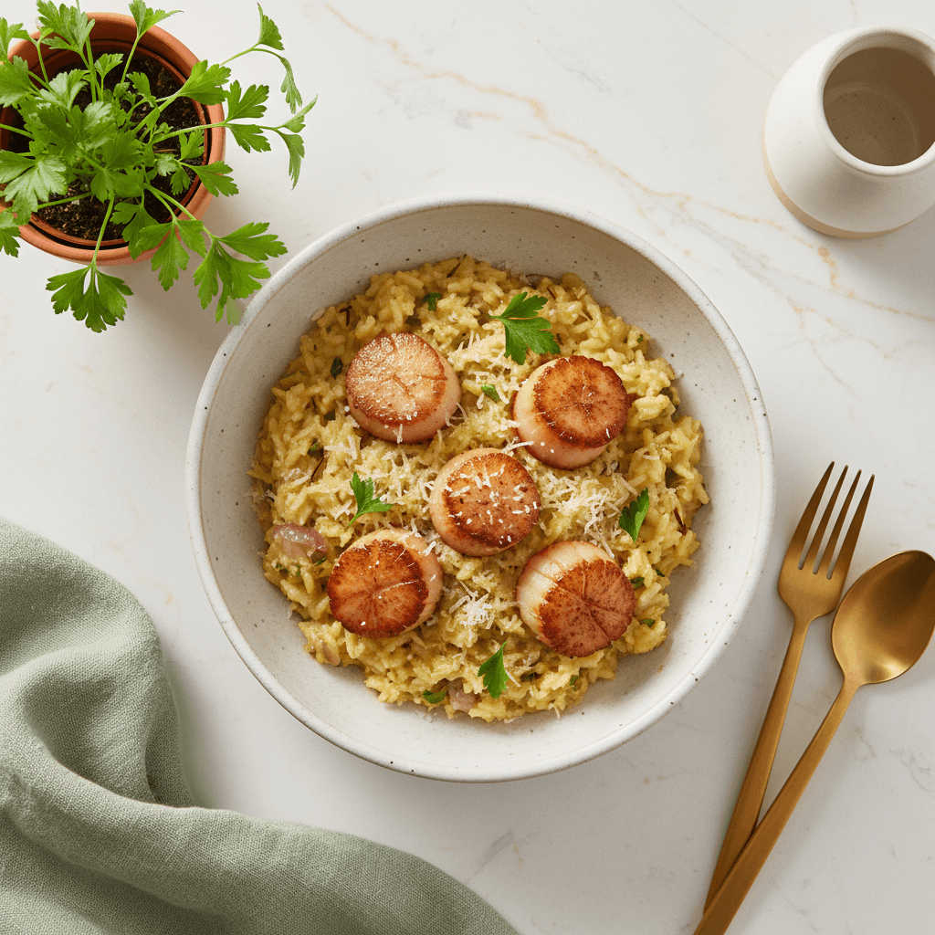Risotto de coquille Saint-Jacques