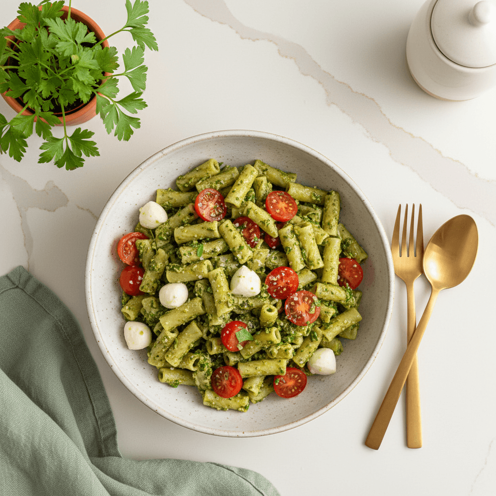 Salade de pâtes au pesto