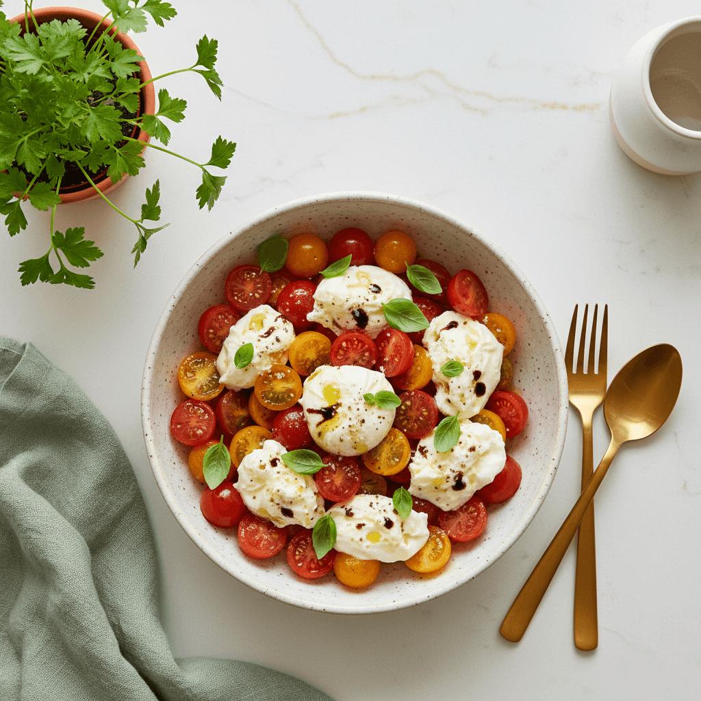 Salade tomates burrata